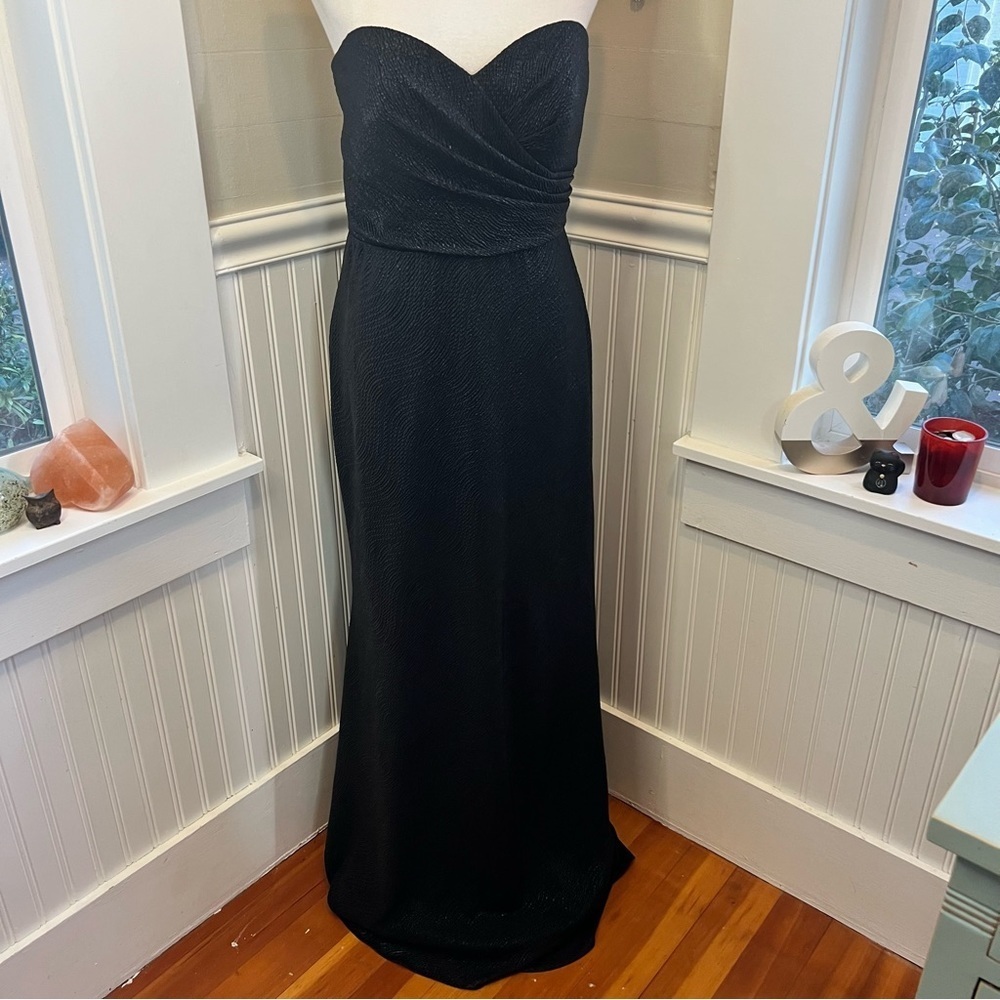 Jenny Yoo Black Strapless Prom Dress